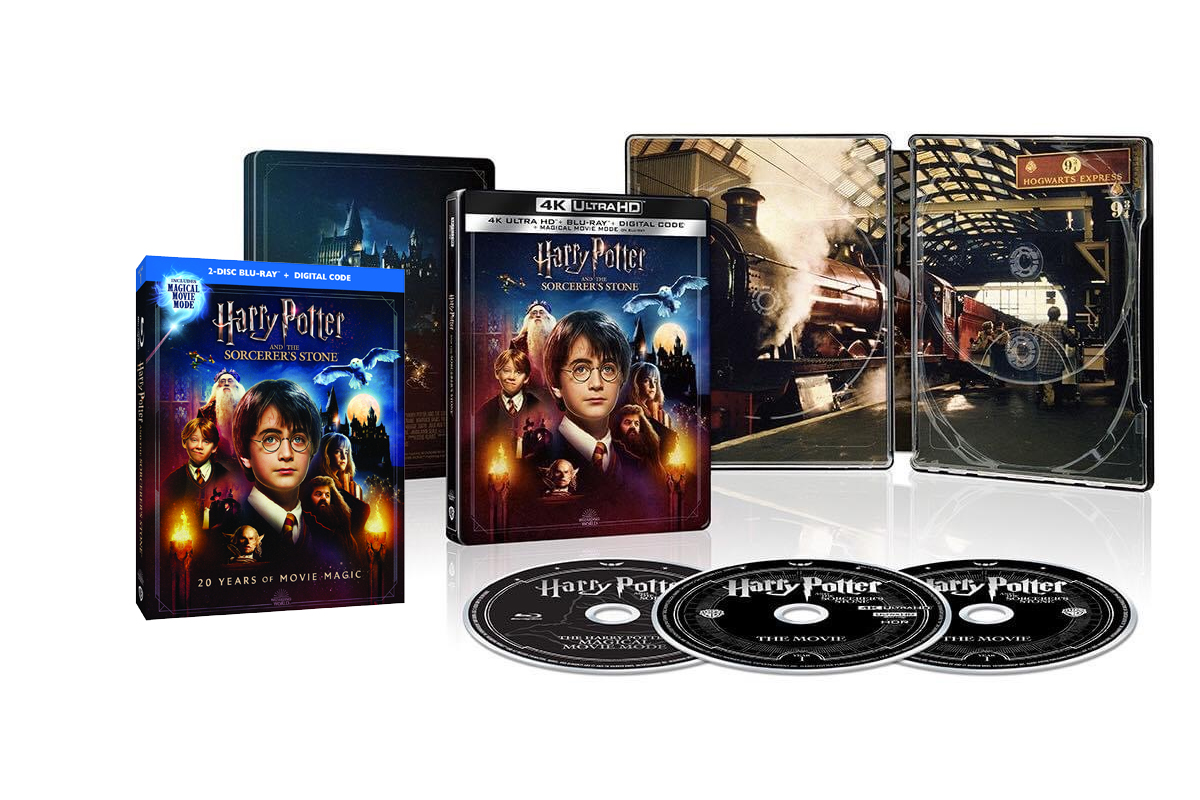 Harry Potter: Ecco lo steelbook 4K e Blu-Ray per il 20° anniversario.