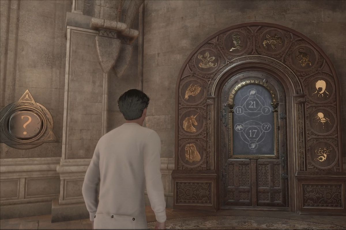 Hogwarts Legacy: Porte e Puzzle con i simboli di animali e numeri di Aritmazia
