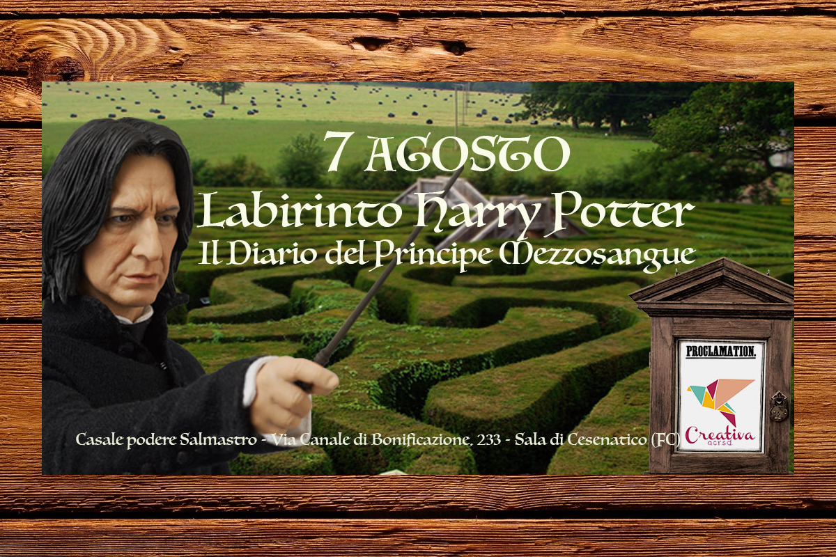 Harry Potter: Labirinto - Il Diario del Principe Mezzosangue a Sala di Cesenatico il 7 Agosto 2021