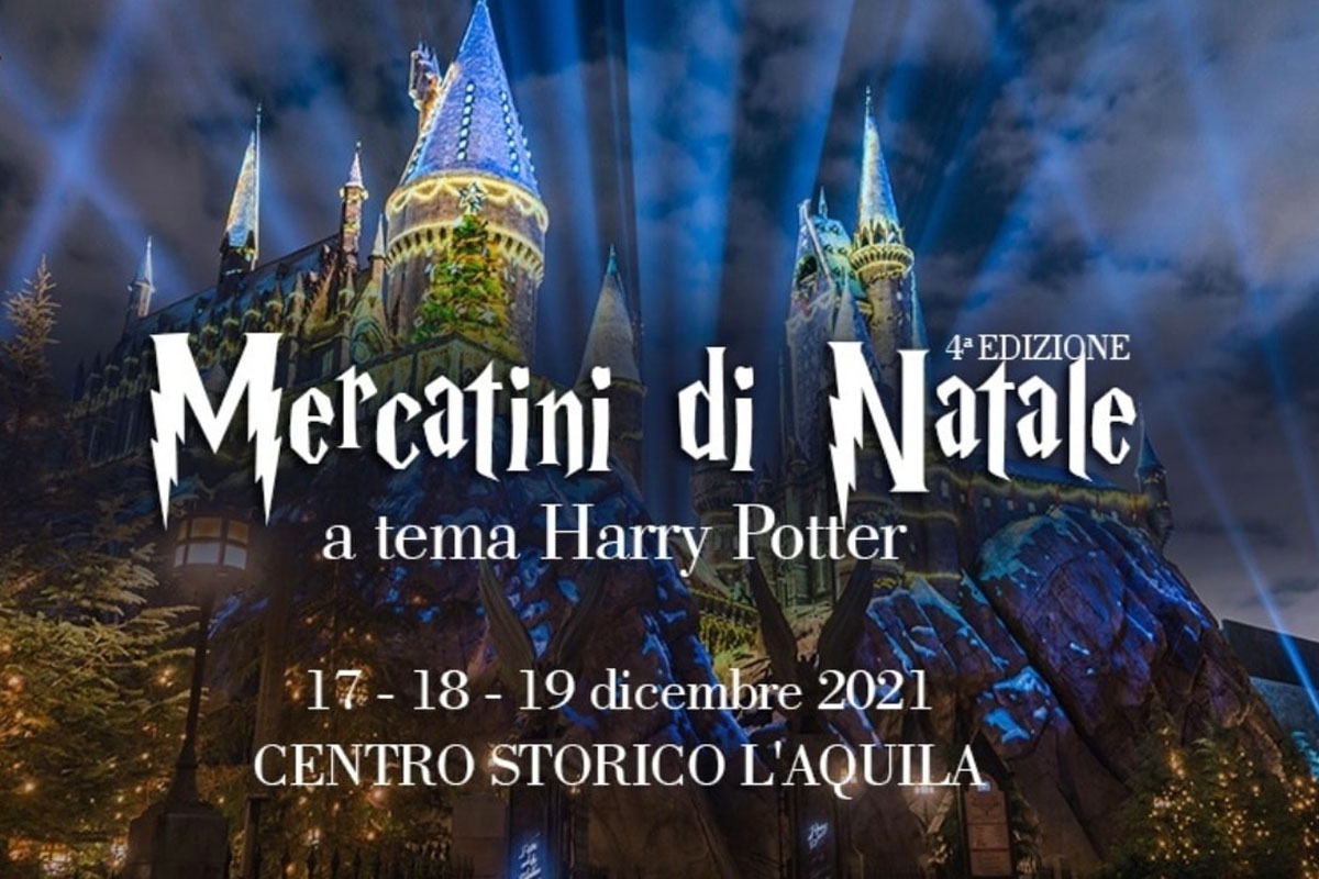 Harry Potter: A l'Aquila il 17-18-19 Dicembre 2021 i Mercatini di Natale a tema HP 