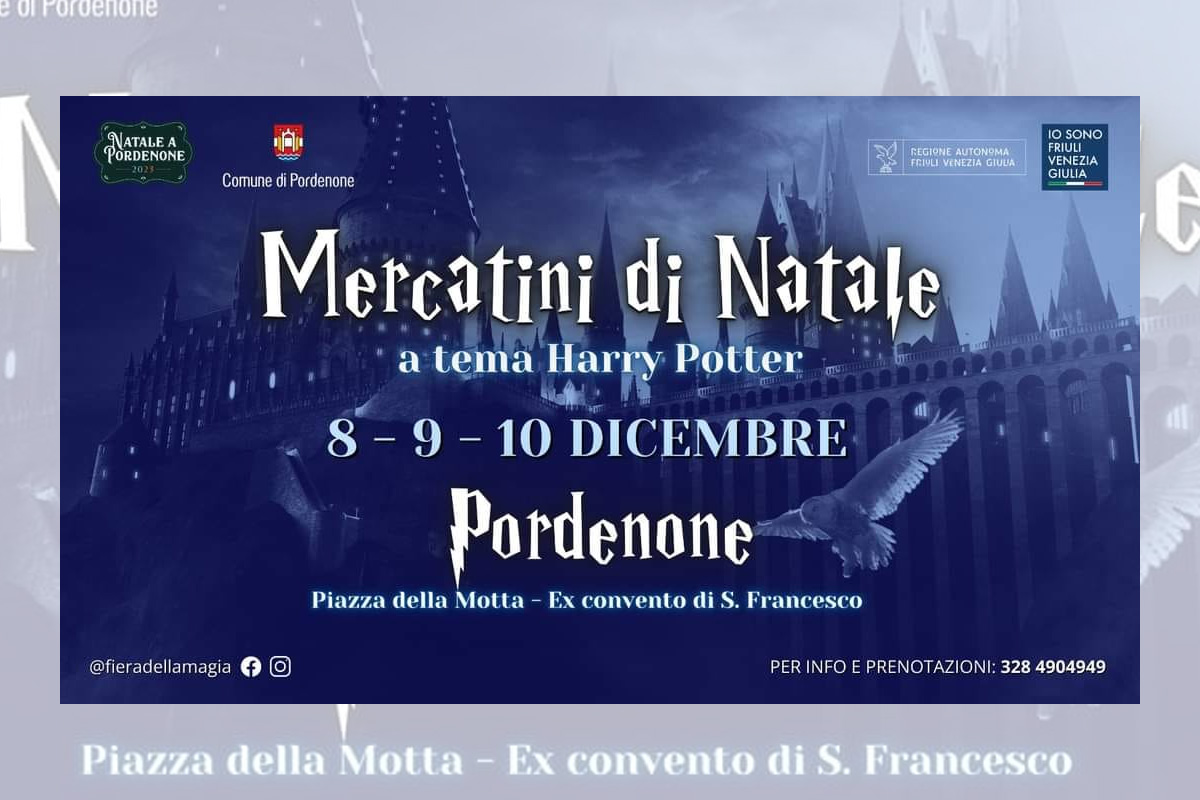 Harry Potter: Tre giorni di magia a Pordenone - 8/9/10 dicembre 2023 arrivano i mercatini di Natale 