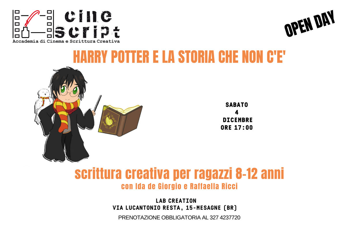 Harry Potter: Open Day "Harry Potter e la storia che non c’è" il 4 dicembre 2021 a Mesagne 