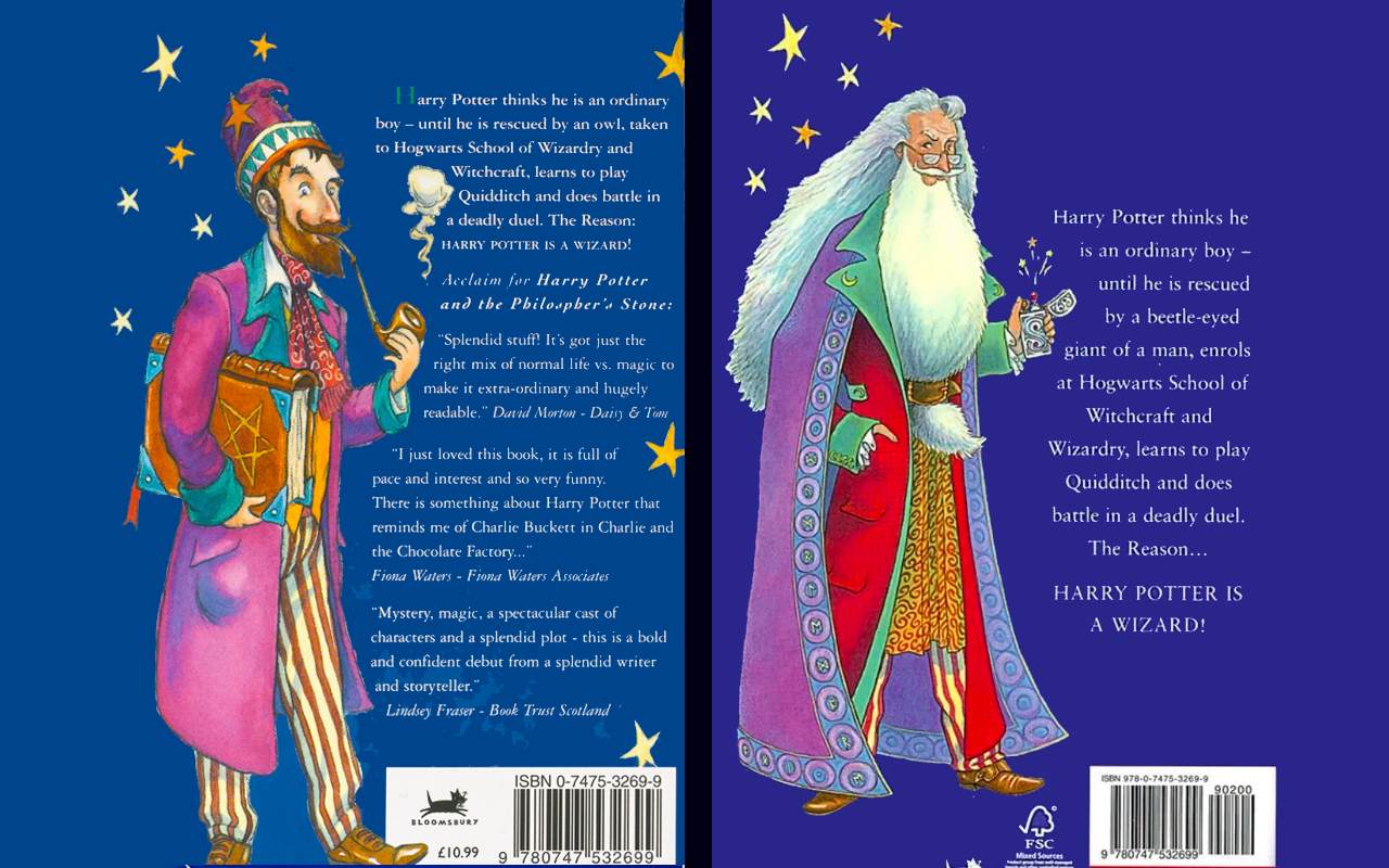Harry Potter: Chi è il mago sul retro della 1° edizione. Dopo 25 anni lo spiega l'illustratore che lo ha disegnato. 