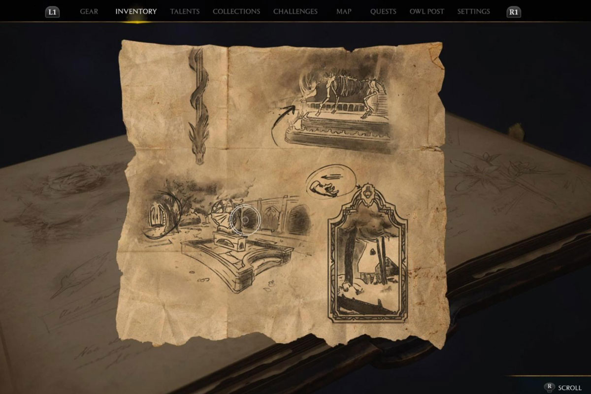 Hogwarts Legacy: La missione "Il Tesoro del Castello" e la mappa del tesoro di Arthur 